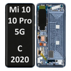 Xiaomi Mi 10 / 10 Pro 5G (C 2020) LCD touch screen (Original Service Pack) with frame [GRAY] X-416